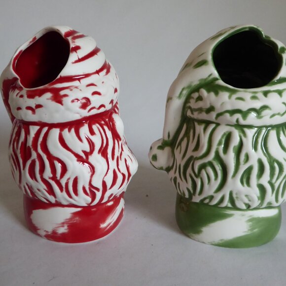 NEW 2020 LOST TEMPLE TRADERS SHRUNKEN SANTA CLAUS HEAD CERAMIC TIKI MUG SET - Picture 6 of 13